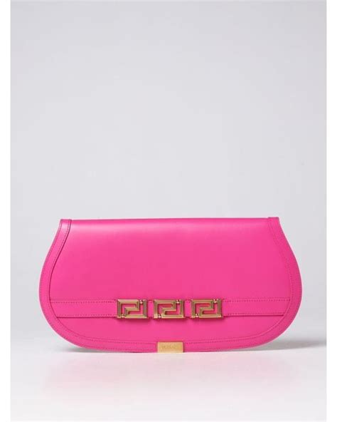 versace pink patent long clutch w chain|Pink Versace Clutch .